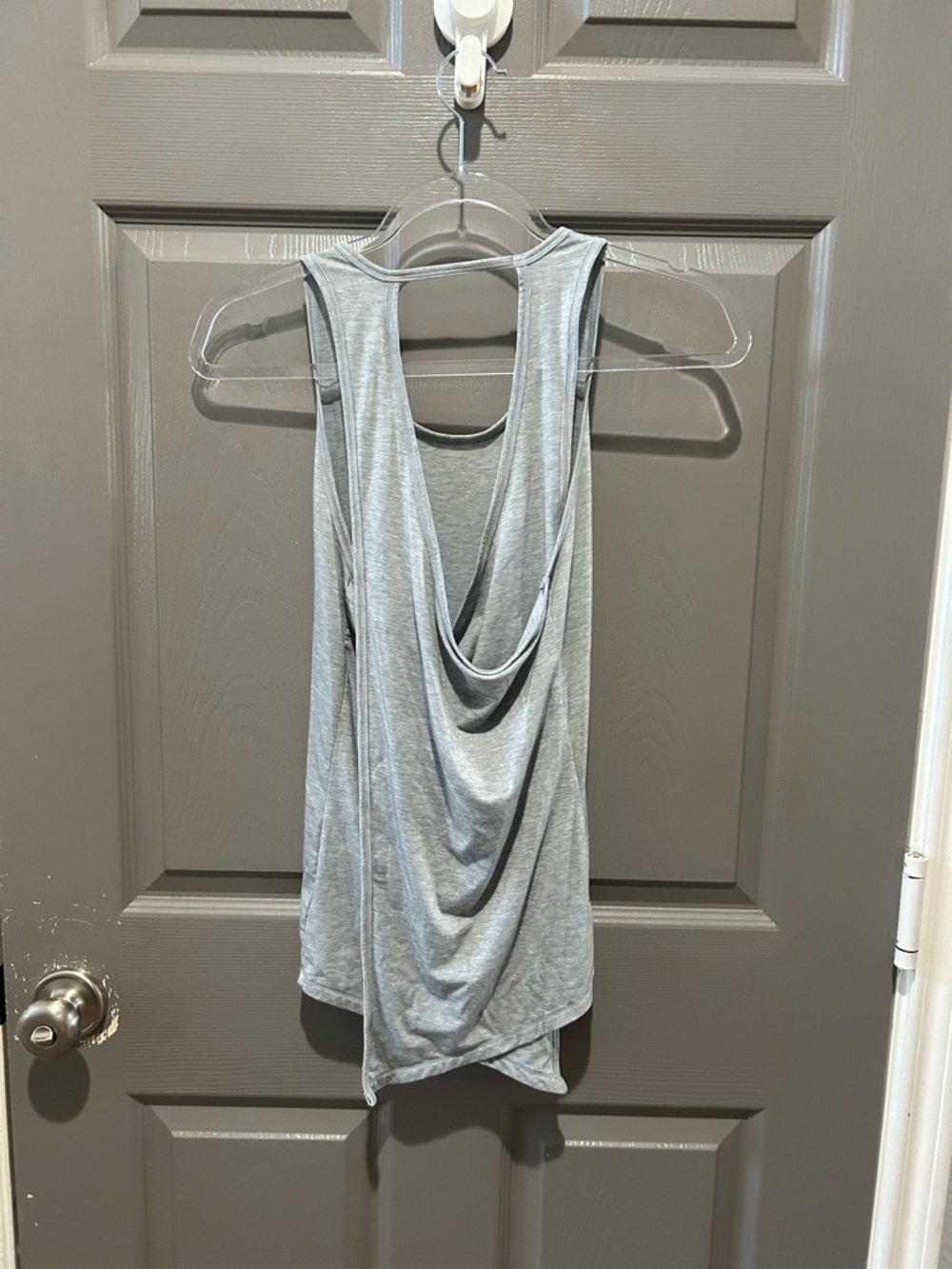 Athleta Light Gray Racerback Tank Top - Picture 3 of 3